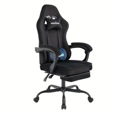 Chaise Gaming Velours Ergonomique - Fauteuil Bureau Design Large & Confortable