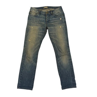 Norman Russell Cookie Slim Selvedge Jeans Mens 30x29 Beach Wash Redline EUC