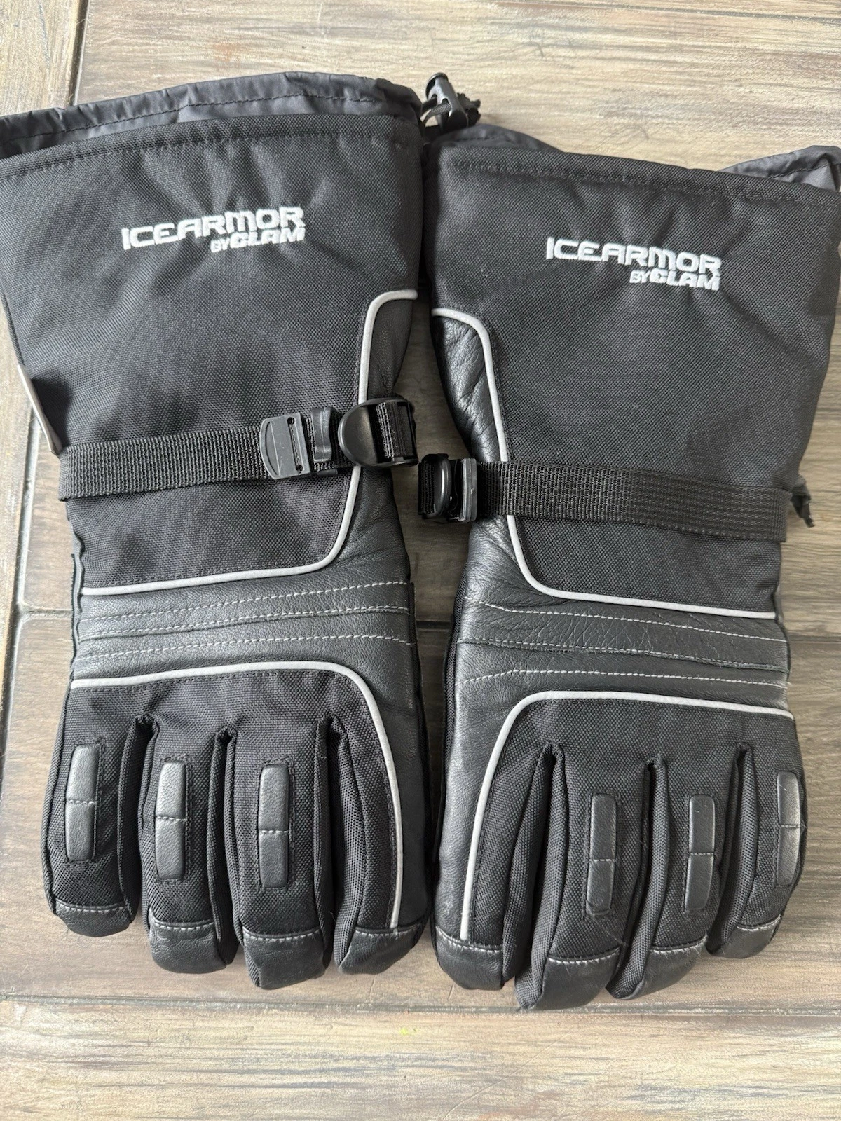 ICEARMOR by CLAM Insulated Black Winter Ice Fishing Gloves Mens Size Large