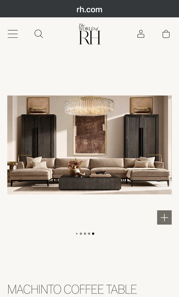 Mesa de centro cuadrada Machinto de restauración herrajes roble negro/bronce ¡PUEDE ENTREGAR! Foto 3 de 4