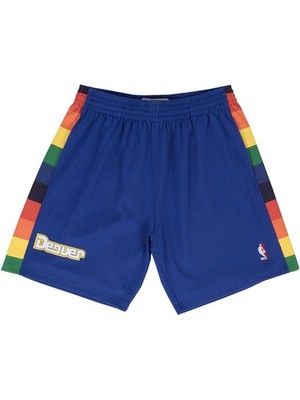 Mitchell & Ness Denver Nuggets Retro Basketball Shorts / Blau / UVP 80£