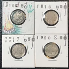 🇺🇸 1916 d 1916 p 1917 p 1920 S 5c Buffalo Nickels 🦬 Restoration Lot