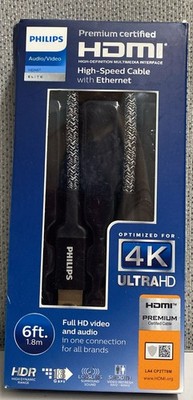 Phillips Elite Premium Certified 6ft 4K UltraHD HDMI High-Speed  w/Ethernet