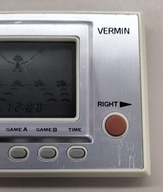 Nintendo Game & Watch Vermin MT-03 Silver Series 1980 Vintage Japan Rare