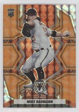 2022 Panini Mosaic Rookies Reactive Orange Mosaic Prizm Mike Baumann #207 00em