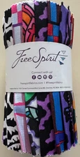 KAFFE FASSETT COLLECTIVE "DARK" 6" 20PC DESIGN ROLL FOR FREE SPIRIT FABRICS