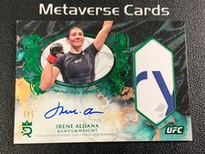 2025 Topps Royalty UFC Irene Aldana Superior Relic Signatures Auto Green 5/5