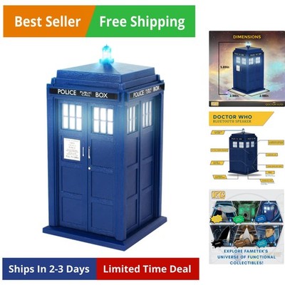 Doctor Who Tardis Bluetooth Speaker. Plays Music, Lights Up, Detailed Tardis ...