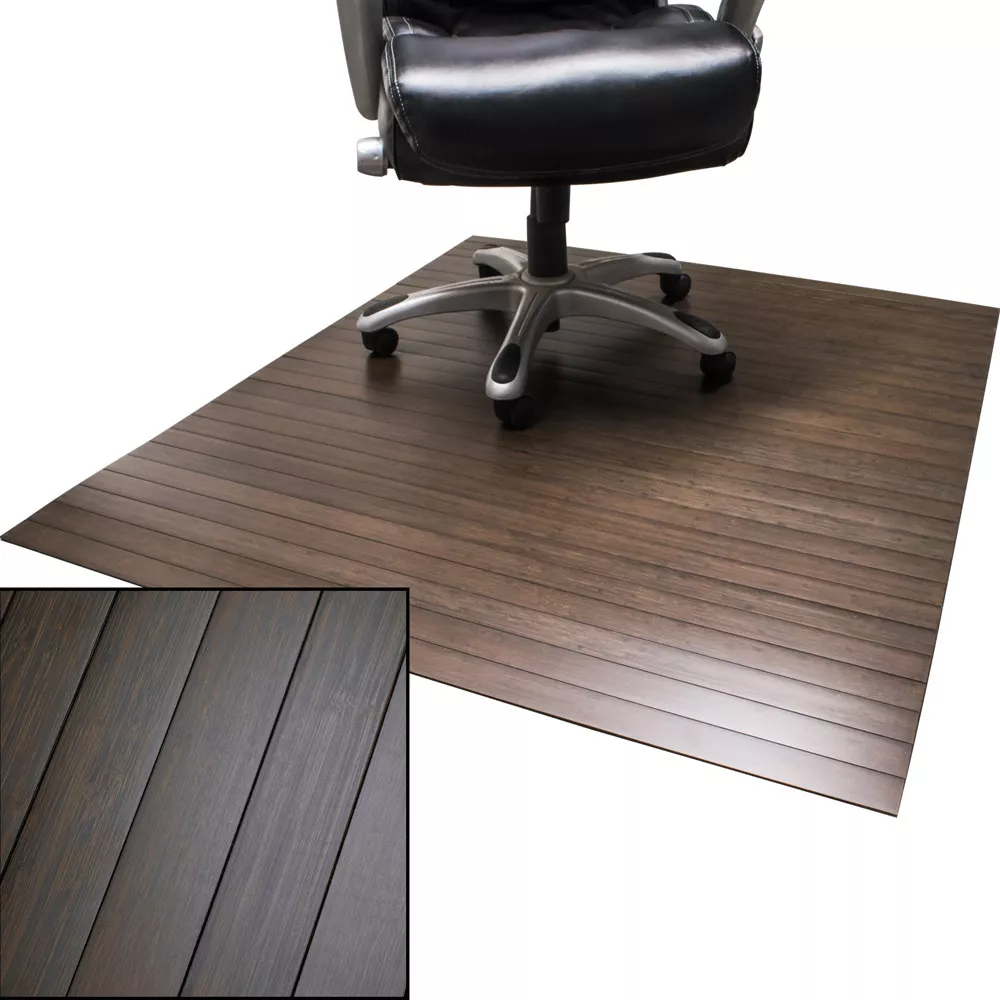 DARK MAHOGANY OFFICE CHAIR FLOOR PROTECTOR MAT DOORMAT INDOOR ROOM CUSTOM  DOOR