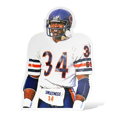 #ad #ad Walter Payton Chicago Bears Glossy Sticker Vinyl Laminate Self Adhesive $5.90