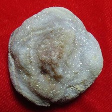 Titanium Coated Druzy Agate Chalcedony Rosette  with  lots of Sparkle  VC175