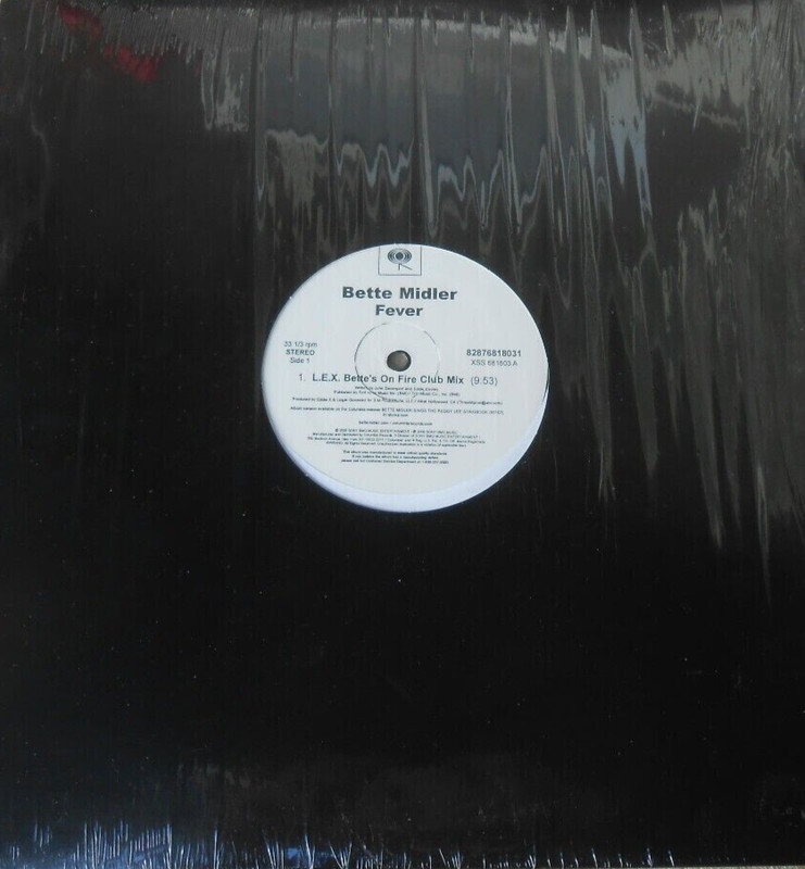 SHRINK SEALED 2006 NEW! BETTE MIDLER FEVER 12" CLUB ONLY REMIX VINYL RECORD LP
