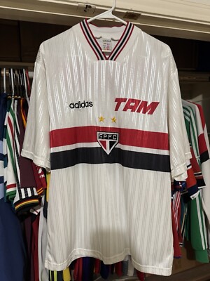 Adidas 1995–1996 São Paulo FC/SPFC (Brazil) Home Kit, Large