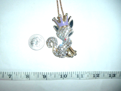 Betsy Johnson  Purples Fox with Crown ??? Necklace ✨ RT. Betsey Johnson Imperial Princess Fox Necklace Purple  main image 4