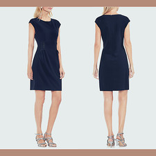 NWT $119 Vince Camuto Side Lace Ponte Dress in Sky Blue [ SZ 14 ] #G773