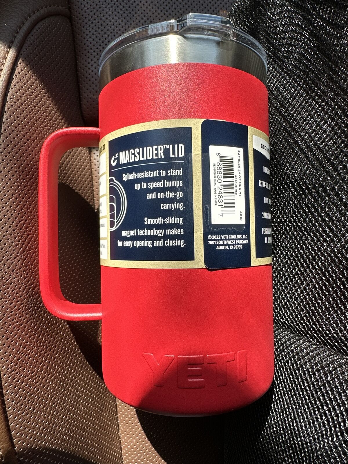 Yeti Rambler 14 oz Mug with Magslider Lid - Rescue Red