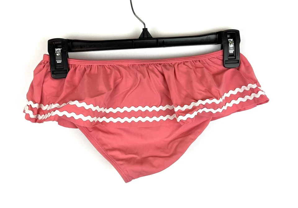 Janie And Jack 女孩单肩粉色比基尼两件套泳装套装 10 码 — 第 4/4 张图片