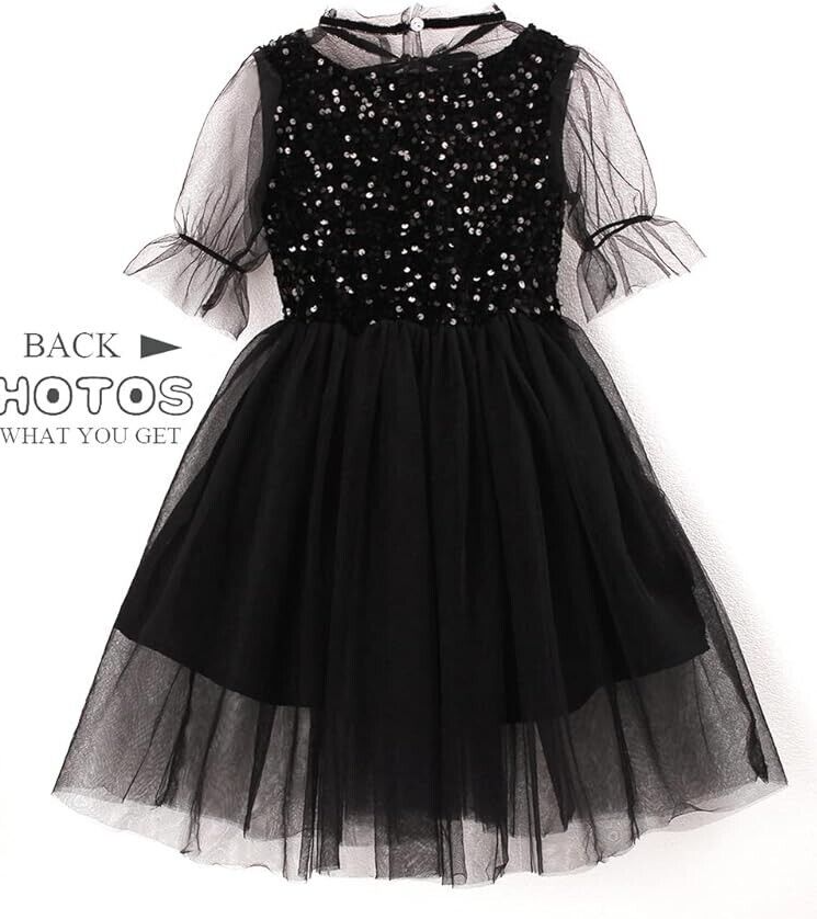 girls black sequin dress Gloria Lace Maxi Dress main image 0