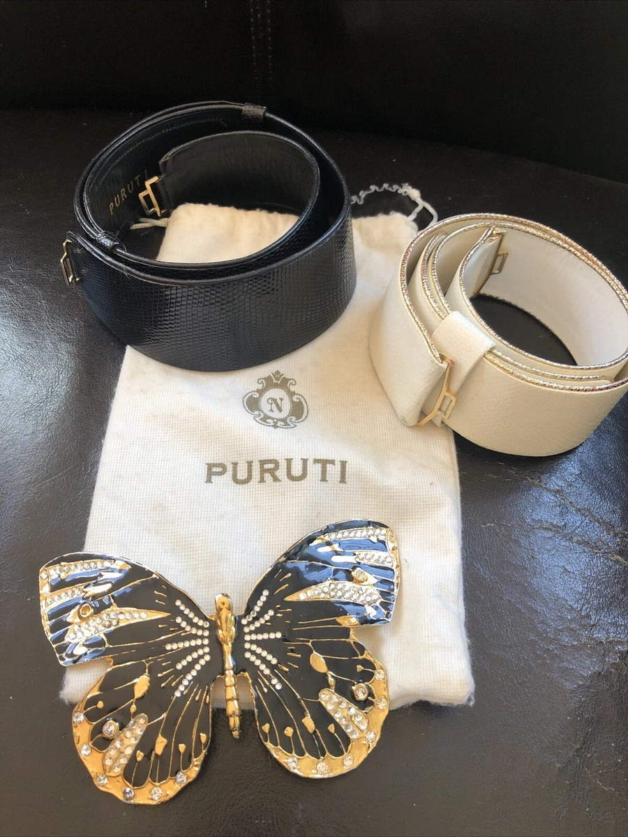 Vintage Puruti Belt Lot with Butterfly Buckle