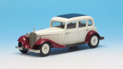 1935-1938 Audi Typ 225 Limousine 4-türig rot-weiss 1/43 Zinnlegierung