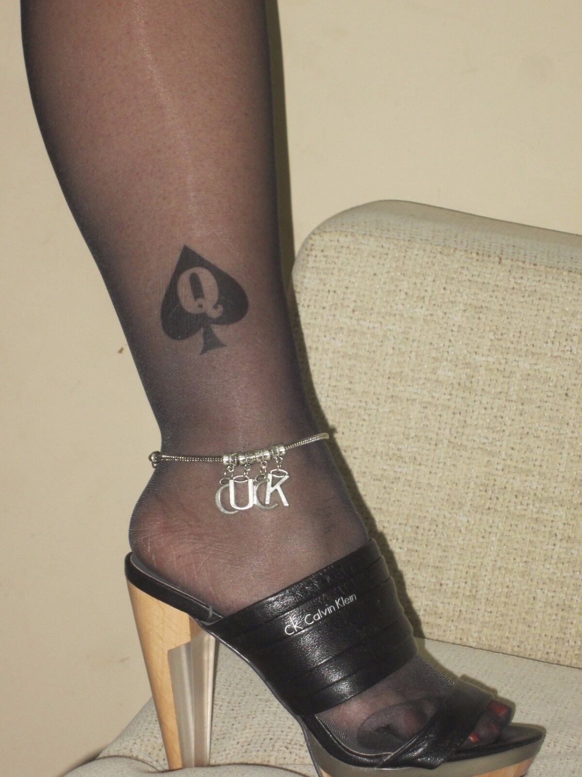 Sexy Queen Of Spades Temporary Tattoo Novelty Fetish Bbc Hotwife Qos Cuckold Ebay