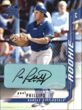 2001 Leaf Rookies and Stars Autographs #196 Paul Phillips Rookie Baseball Card