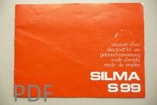 Instructions cine movie projector SILMA S99  - on Email/CD