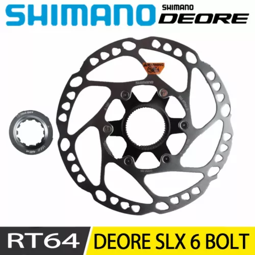 Shimano Deore SM RT64 Rotore freno a disco blocco centrale 160 180 203 mm 220 mm MTB Strada - Foto 2 di 7