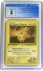 Pokemon Lt. Surge's Pikachu 2000 Gym Challenge 1st Edition 84/132 CGC 8 NM/Mint