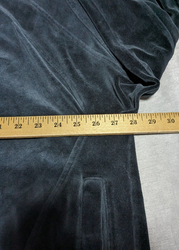 Veste de survêtement vintage SEAN JOHN homme 2XL velours noir brodé fermeture éclair hip hop - Photo 9/17