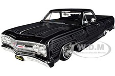 1965 CHEVROLET EL CAMINO LOWRIDER BLACK 1/25 DIECAST MODEL CAR BY MAISTO 32543