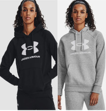 NEW  Under Armour Women's Loose Fit Rival Fleece Big Logo Hoodie Size XS 477