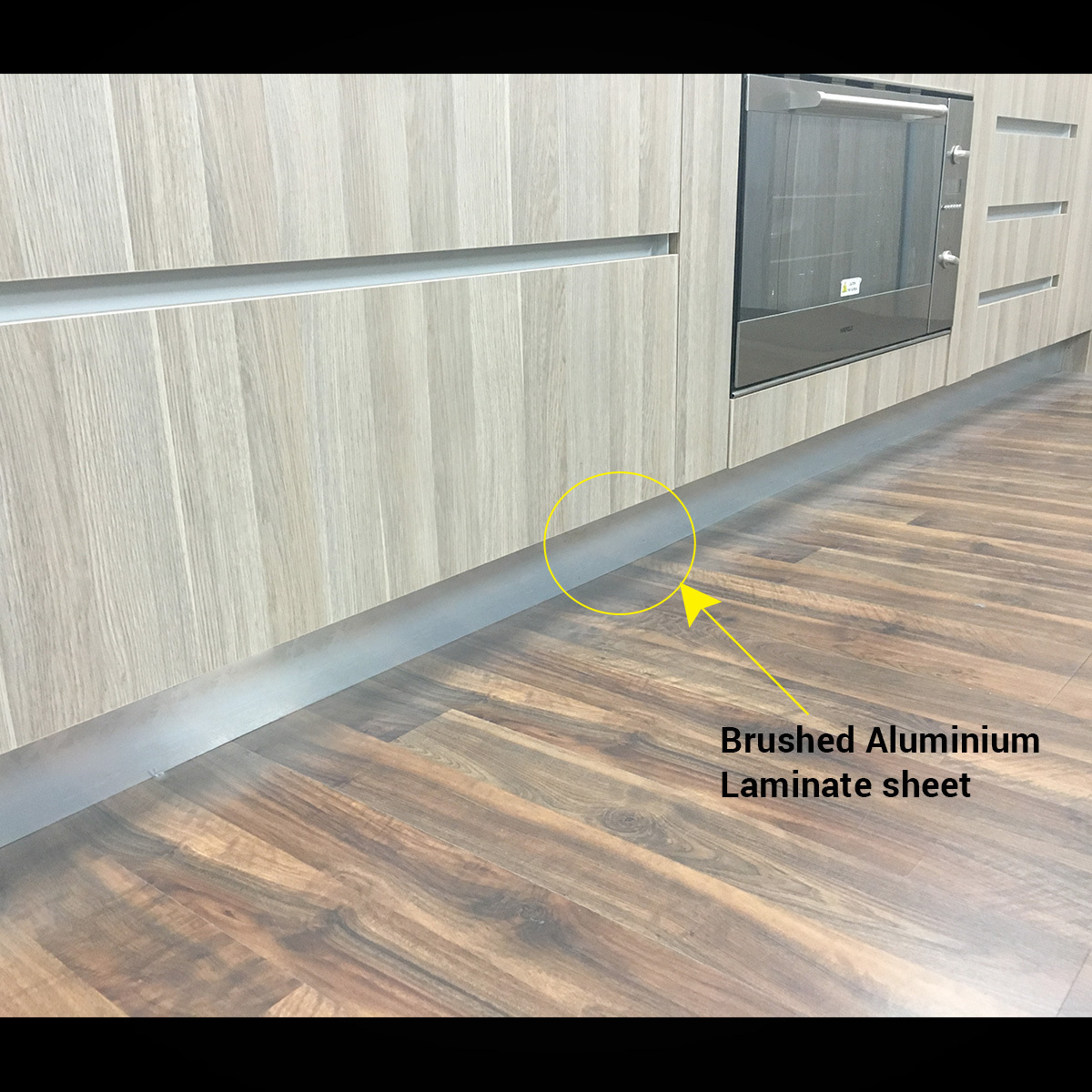 brushed aluminium laminate for kitchen kickboard plinth 2.4 eBay