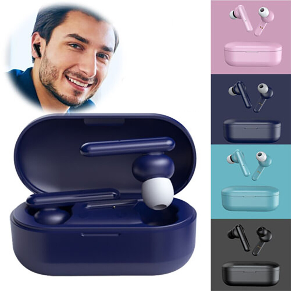 Wireless Bluetooth Headset Stereo Earphones Noise Cancelling Earbuds with Mic