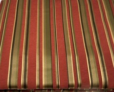 Bold Designer Striped Fabric Sangria Stripe Home Design 5.5 Yards 57 Inch Width