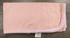 Baby Girl New Little Me Preemie Pink Orange Striped 28x30 Receiving Blanket