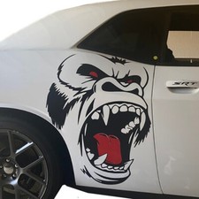 Vinyl Stickers Diy Horror Ape Totem Graphics For Car Body Hood Side Fender Decal