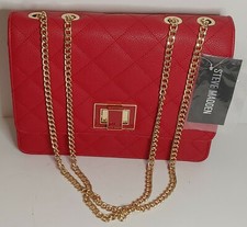 NEW Steve Madden Bclara Red Gold Chain Shoulder Strap Handbag