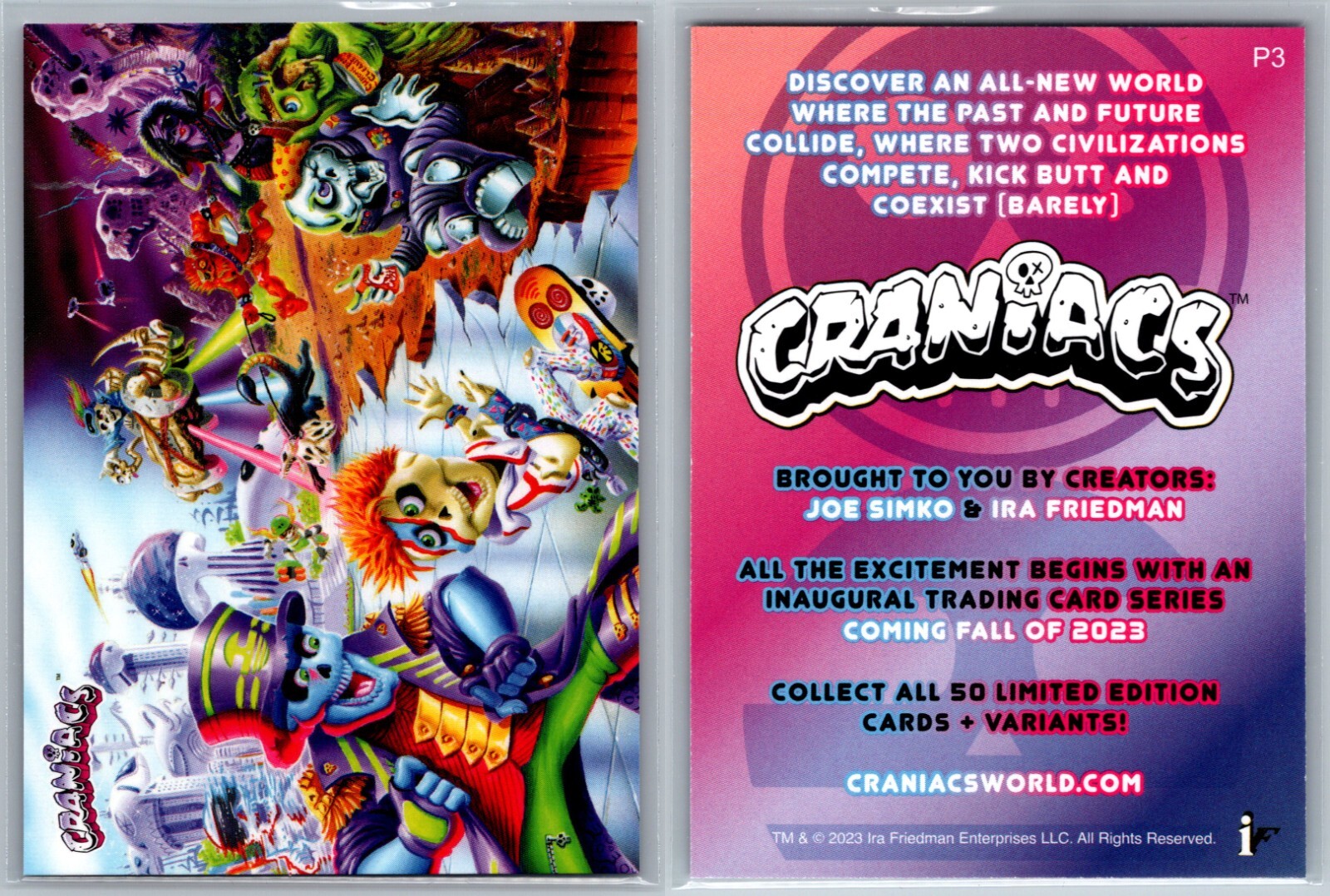 2023 GPK Artist Joe Simko Card Set P3 by Craniacs Promo
