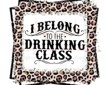 Sublimation Print Leopard Drinking Class Ready to Press Heat Transfer