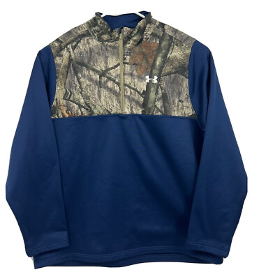 Under Armour Cold Gear Mossy Oak Hunting Camo 1/4 Zip Pullover