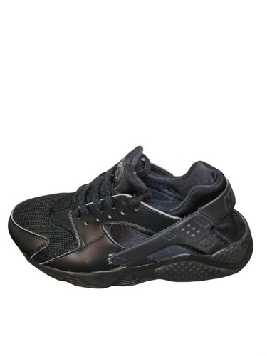 Nike Huarache Run Turnschuhe Damen Größe 7 schwarz Leder Laufen Athleisure