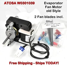 ATOSA W0301039 Evaporator Fan Motor (old style) + Fan Blades, SHIPS TODAY!
