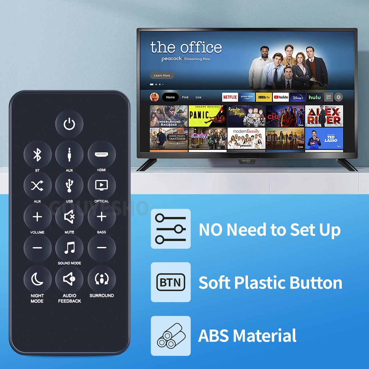 New BT-0520 For JBL Bar 2.0 Remote Control All-In-One Soundbar