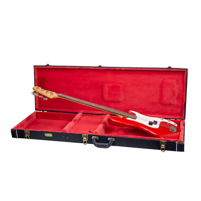 Crossrock Relief Series-Premium Wooden Case for Electric Bass Guitars-Ocean Blue