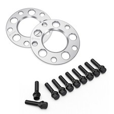 7mm 5x120 Hubcentric Wheel Spacers (72.5 72.56) + 10 Black Extended Lug Bolts