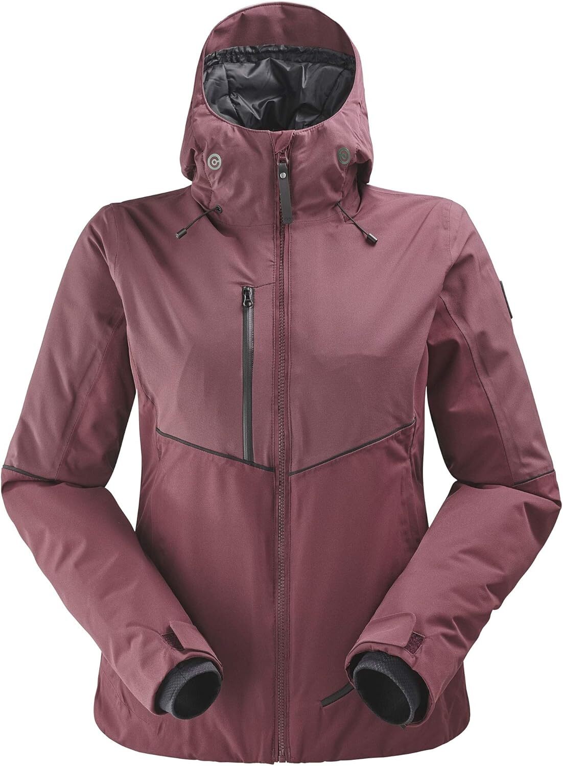 Eider damas chaqueta de esquí, a pie, a pie para ropa de invierno oscuro vino, X