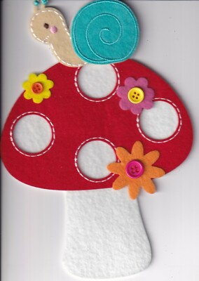 PAPYRUS MOTHERS DAY CARD NIP (MSRP $6.95) FELT MUSHROOM CARD (P28)