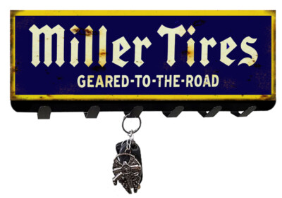 Miller Tires Cut Out Metal Key Holder 12x18