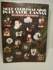 Leisure Arts Plastic Canvas Pattern Book More Christmas Minis Ornaments